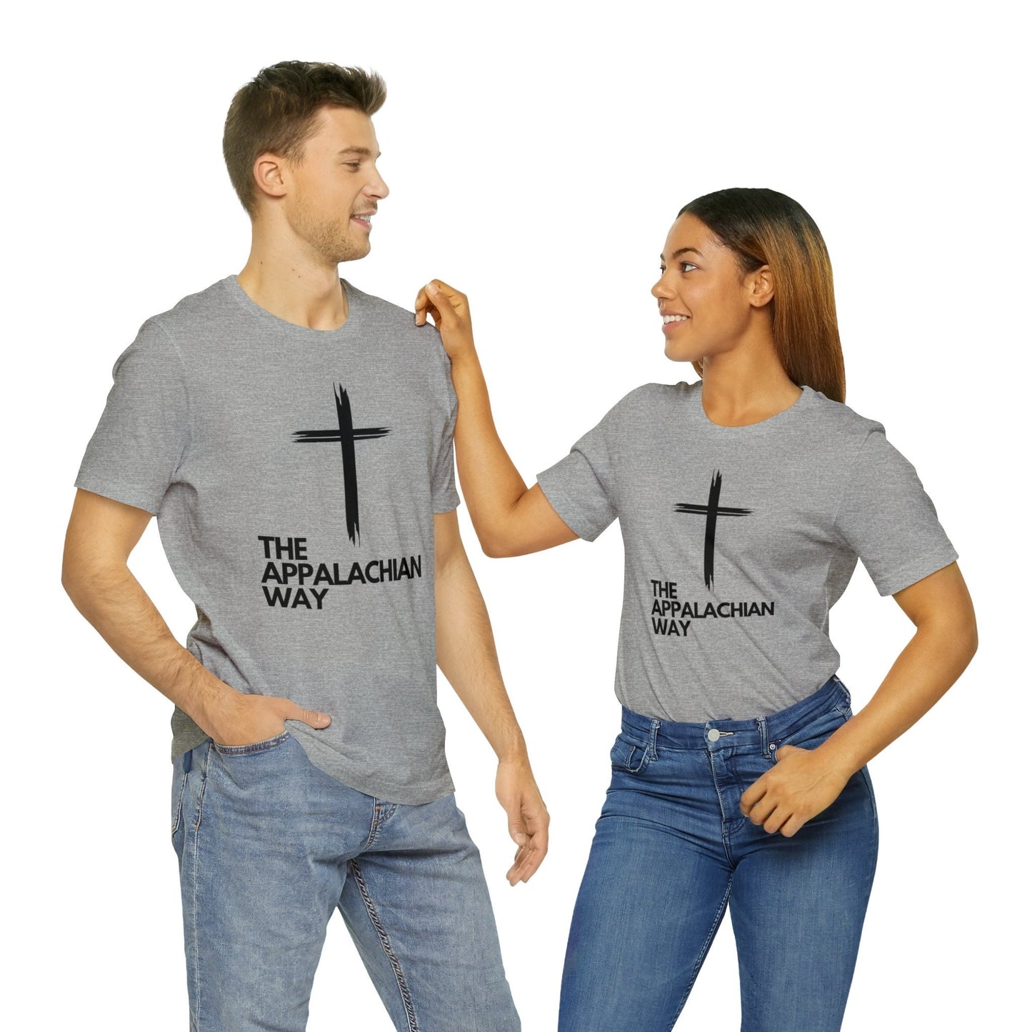 Distressed Black Cross The Appalachian Way T-shirt | religious shirt, christian shirt, cross shirt, gifts for him, appalachian shirt, unisex