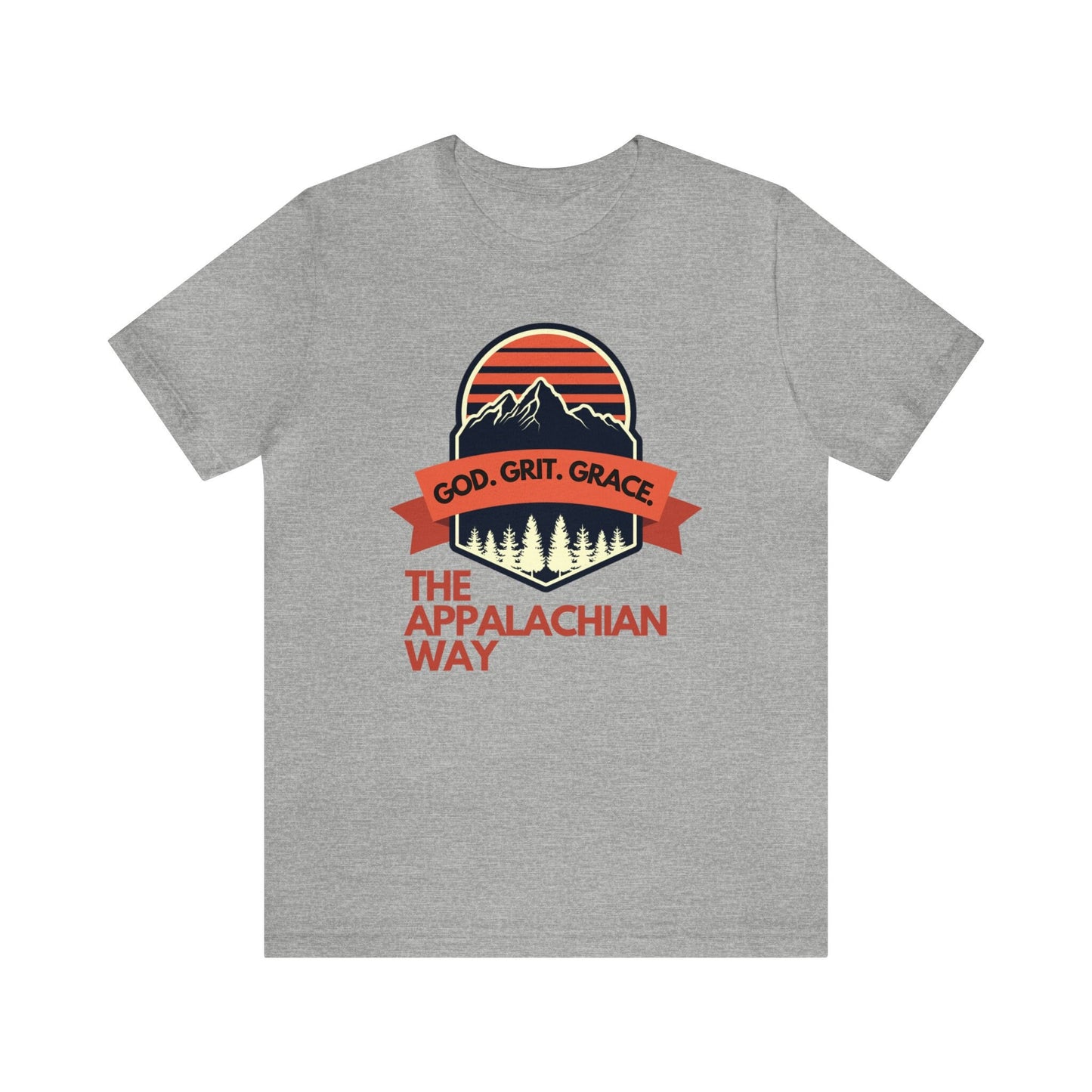 God Grit Grace Mountain The Appalachian Way Short Sleeve T-shirt | Camping Shirt | Forest Shirt | Adventure Is Calling| Wildlife| Wilderness