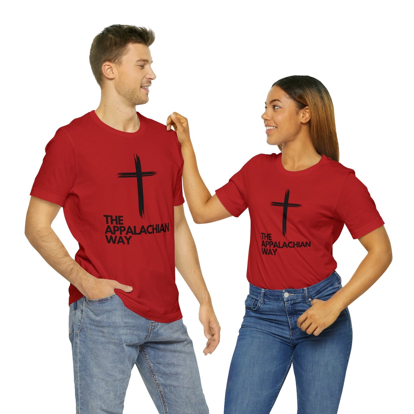 Distressed Black Cross The Appalachian Way T-shirt | religious shirt, christian shirt, cross shirt, gifts for him, appalachian shirt, unisex