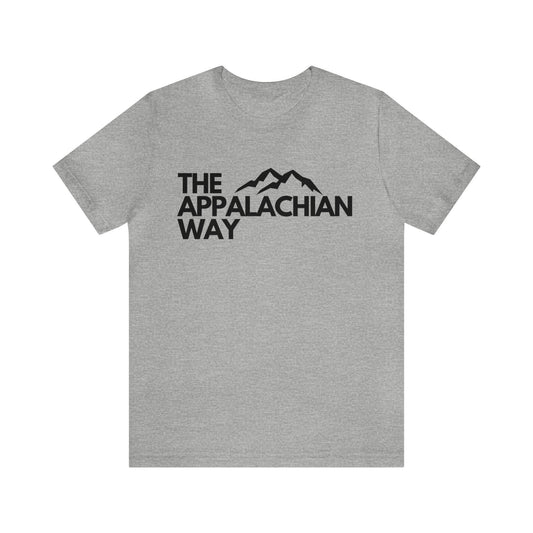 The Appalachian Way Logo Short Sleeve Shirt | Nature TShirt Men | Peak Landscape  | Mountain TShirt | Casual Unisex TShirt | Camping Shirt