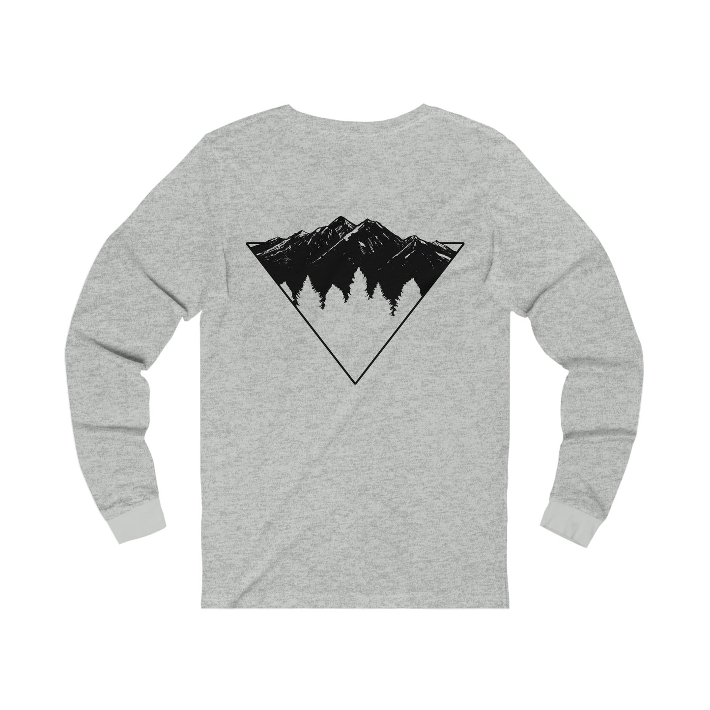 Triangle Mountains The Appalachian Way Long Sleeved Shirt | Mens Graphic Tees | Nature TShirt | Screen Print TShirt | Woods Shirt | Forest