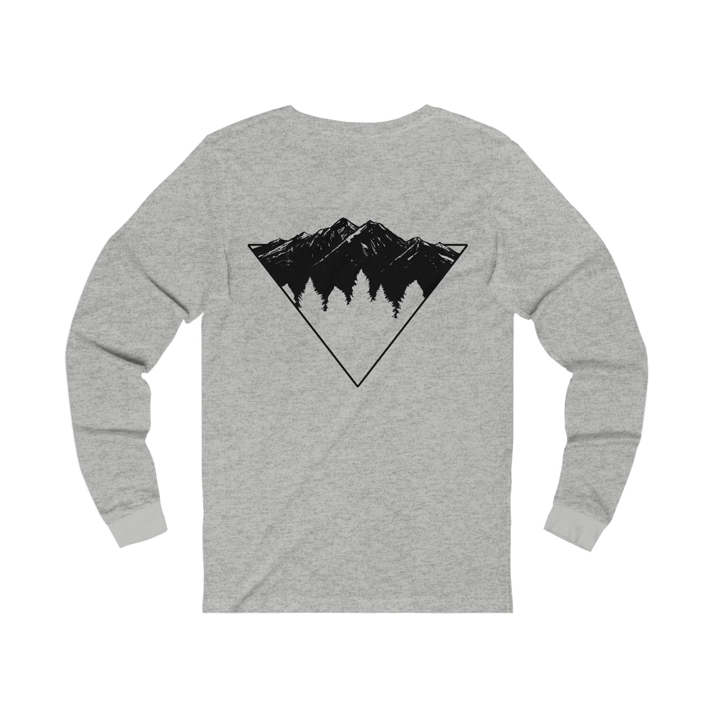 Triangle Mountains The Appalachian Way Long Sleeved Shirt | Mens Graphic Tees | Nature TShirt | Screen Print TShirt | Woods Shirt | Forest