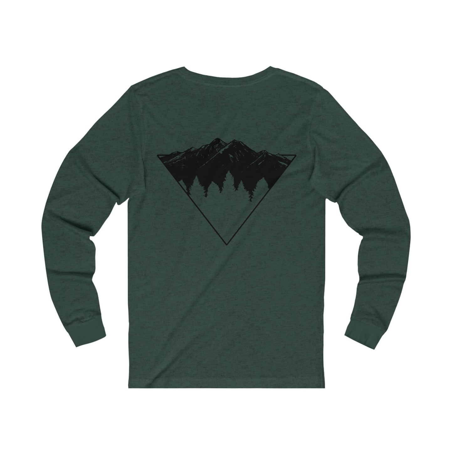 Triangle Mountains The Appalachian Way Long Sleeved Shirt | Mens Graphic Tees | Nature TShirt | Screen Print TShirt | Woods Shirt | Forest