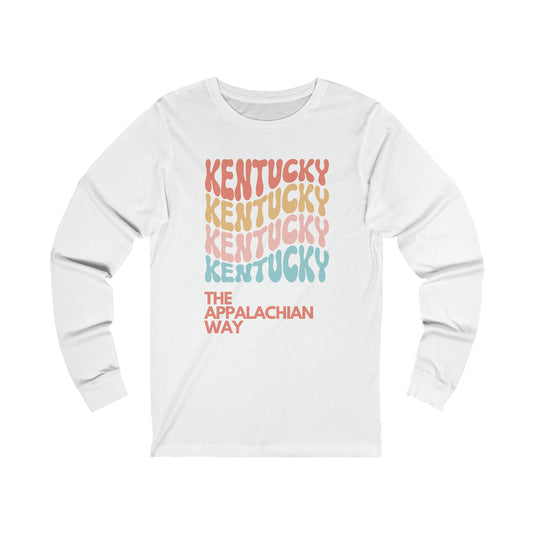 Retro Kentucky USA State The Appalachian Way Long Sleeve Shirt | Vintage State Shirt | Boho State Shirt