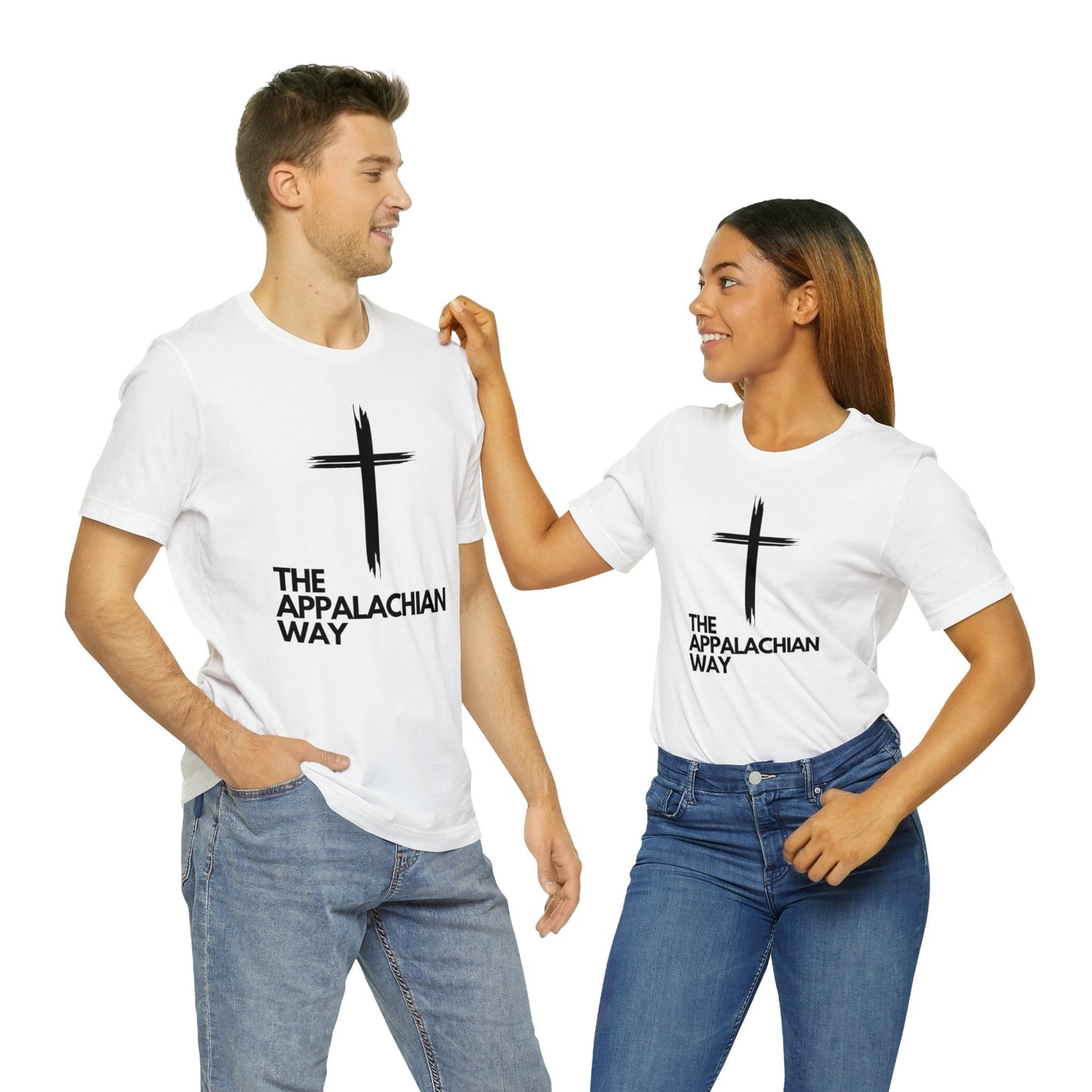 Distressed Black Cross The Appalachian Way T-shirt | religious shirt, christian shirt, cross shirt, gifts for him, appalachian shirt, unisex