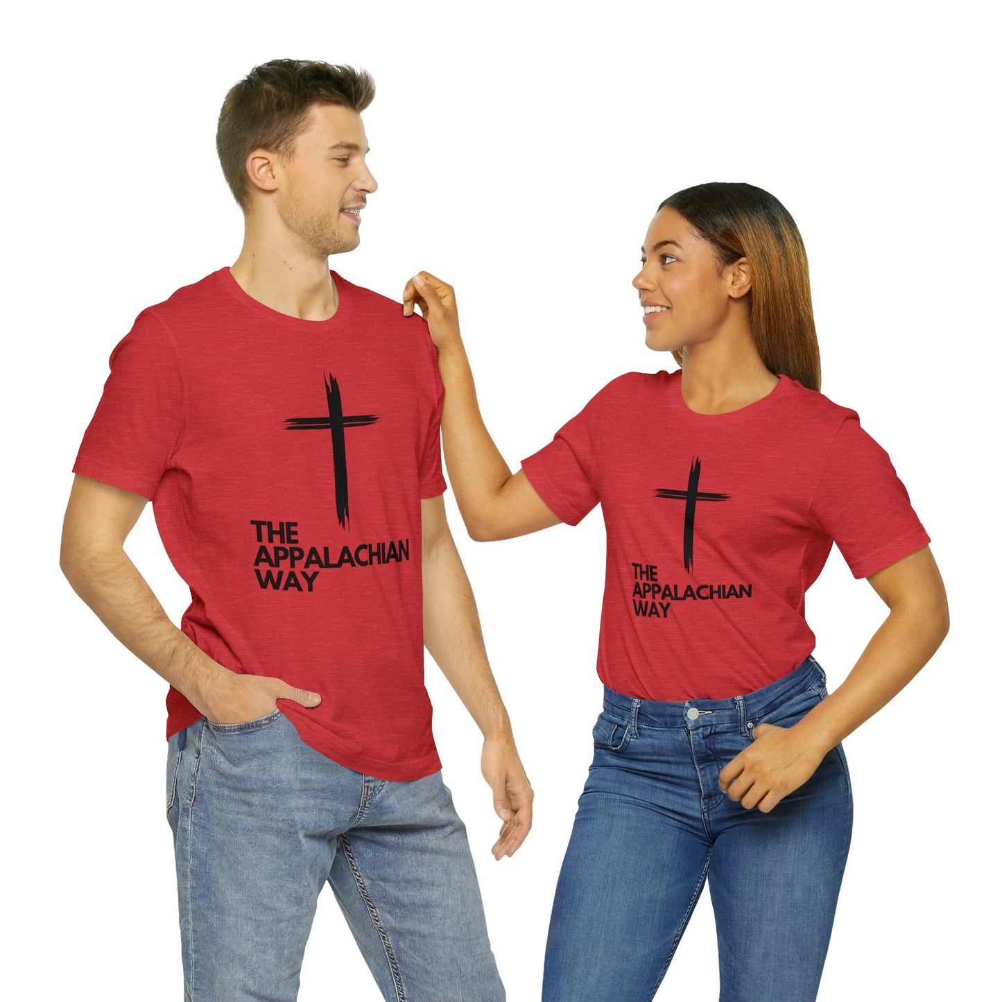 Distressed Black Cross The Appalachian Way T-shirt | religious shirt, christian shirt, cross shirt, gifts for him, appalachian shirt, unisex