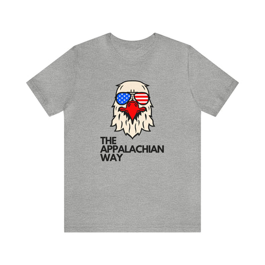 The Appalachian Way Patriotic Bald Eagle with Sunglasses T-shirt | American Flag Sunglasses | 4th of July | Mens or Womens | Fourth of July