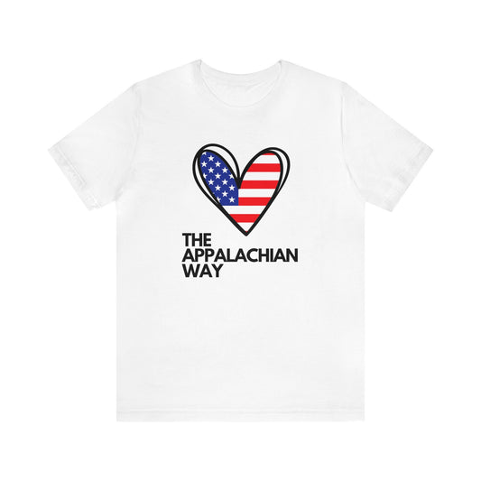 The Appalachian Way US Flag Heart T-shirt