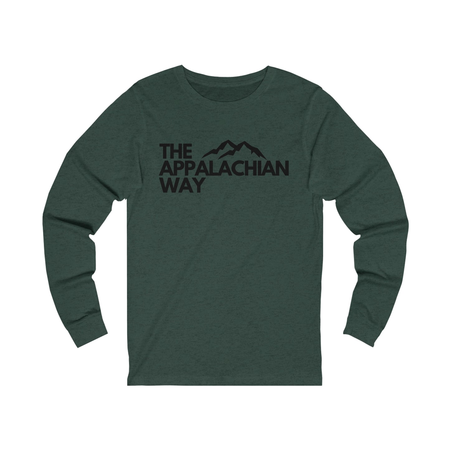 The Appalachian Way Logo Long Sleeve Shirt | Nature TShirt Men | Peak Landscape | Mountain TShirt | Casual Unisex TShirt | Camping Shirt
