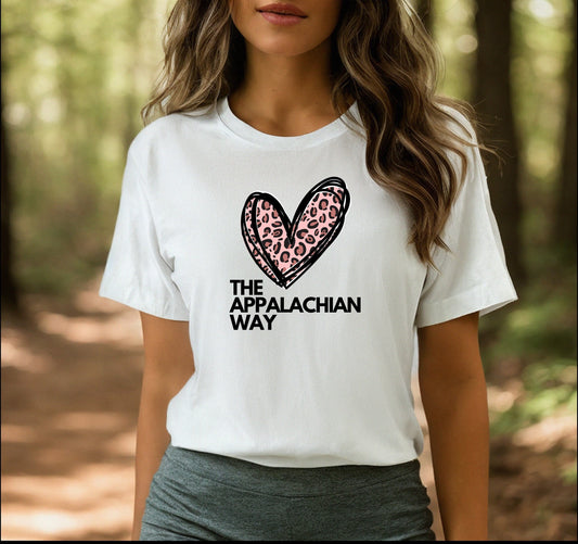The Appalachian Way Leopard Heart T-shirt