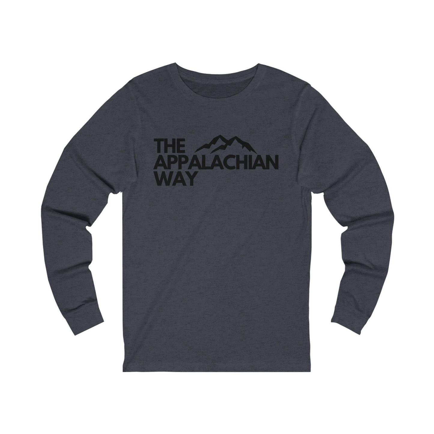 The Appalachian Way Logo Long Sleeve Shirt | Nature TShirt Men | Peak Landscape  | Mountain TShirt | Casual Unisex TShirt | Camping Shirt