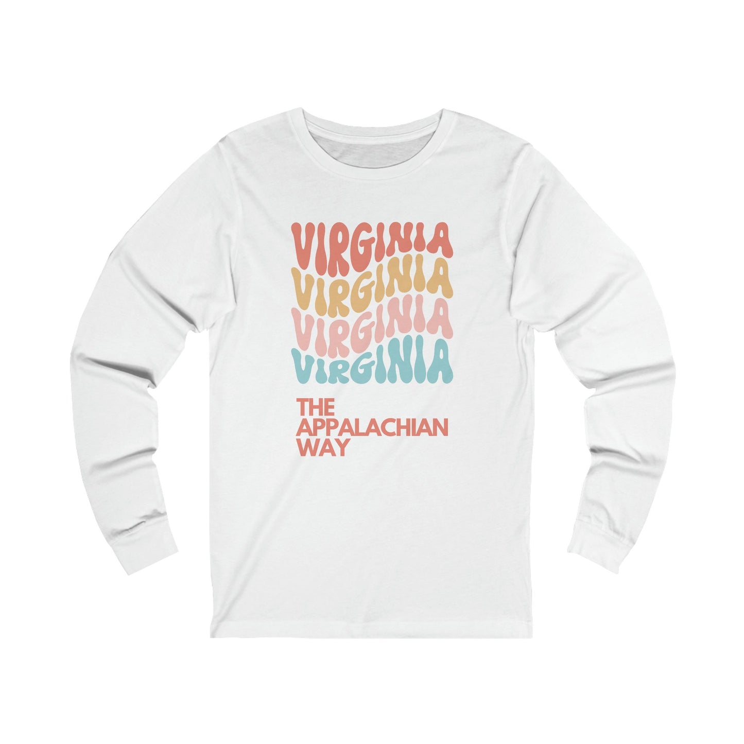 Retro Virginia USA State The Appalachian Way Long Sleeve Shirt | Vintage State Shirt | Boho State Shirt