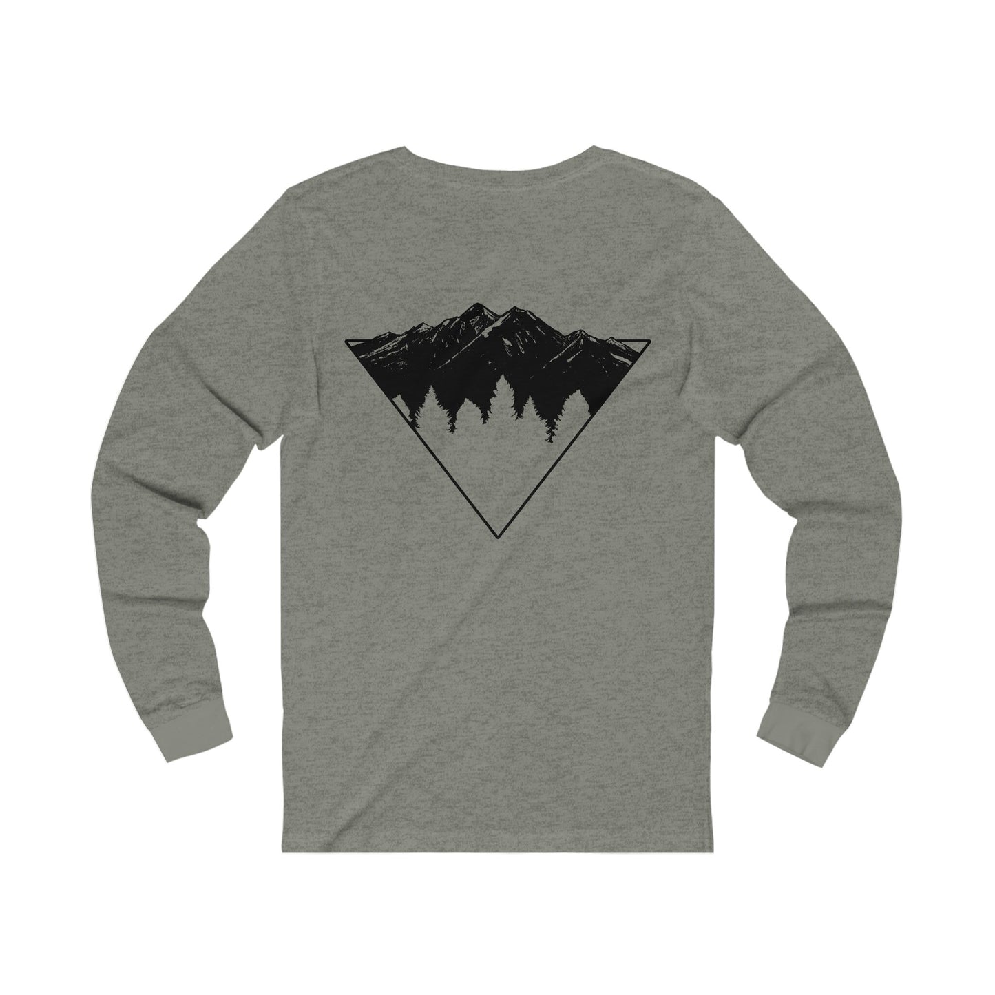 Triangle Mountains The Appalachian Way Long Sleeved Shirt | Mens Graphic Tees | Nature TShirt | Screen Print TShirt | Woods Shirt | Forest