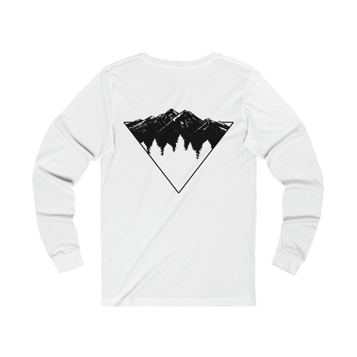 Triangle Mountains The Appalachian Way Long Sleeved Shirt | Mens Graphic Tees | Nature TShirt | Screen Print TShirt | Woods Shirt | Forest