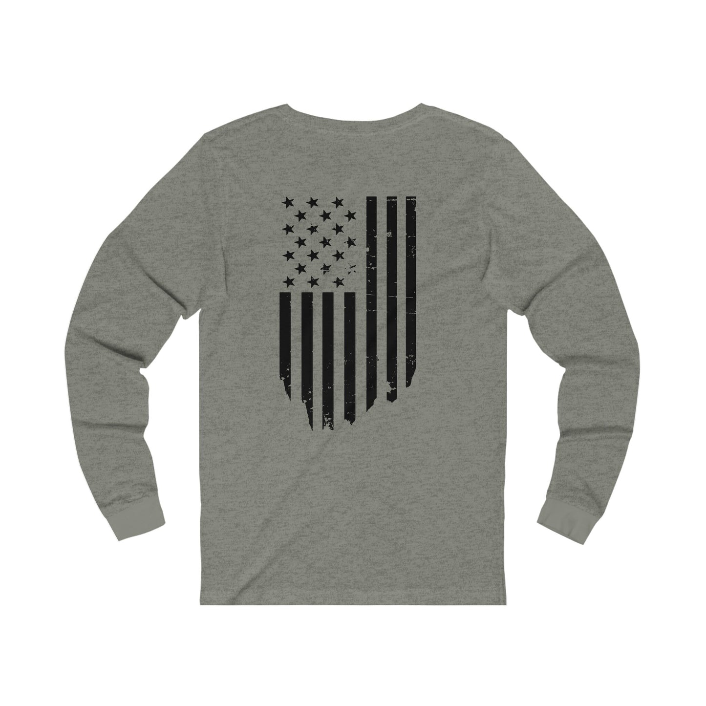 The Appalachian Way Distressed USA Flag Long Sleeved Shirt | American USA Flag | Patriotic | Land Of The Free United States Of America Men's