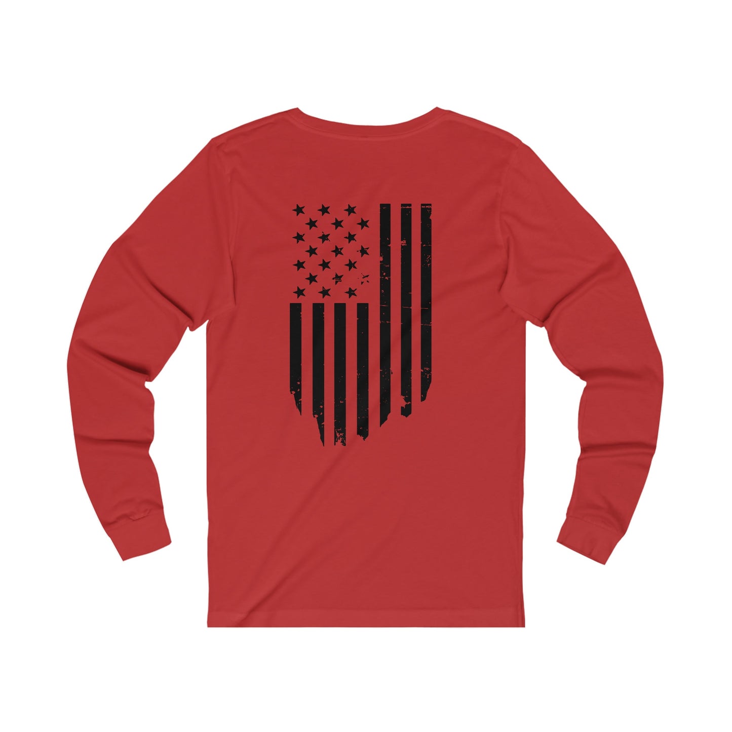 The Appalachian Way Distressed USA Flag Long Sleeved Shirt | American USA Flag | Patriotic | Land Of The Free United States Of America Men's