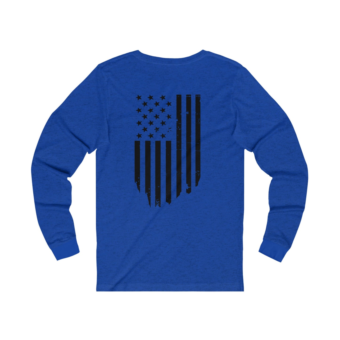 The Appalachian Way Distressed USA Flag Long Sleeved Shirt | American USA Flag | Patriotic | Land Of The Free United States Of America Men's