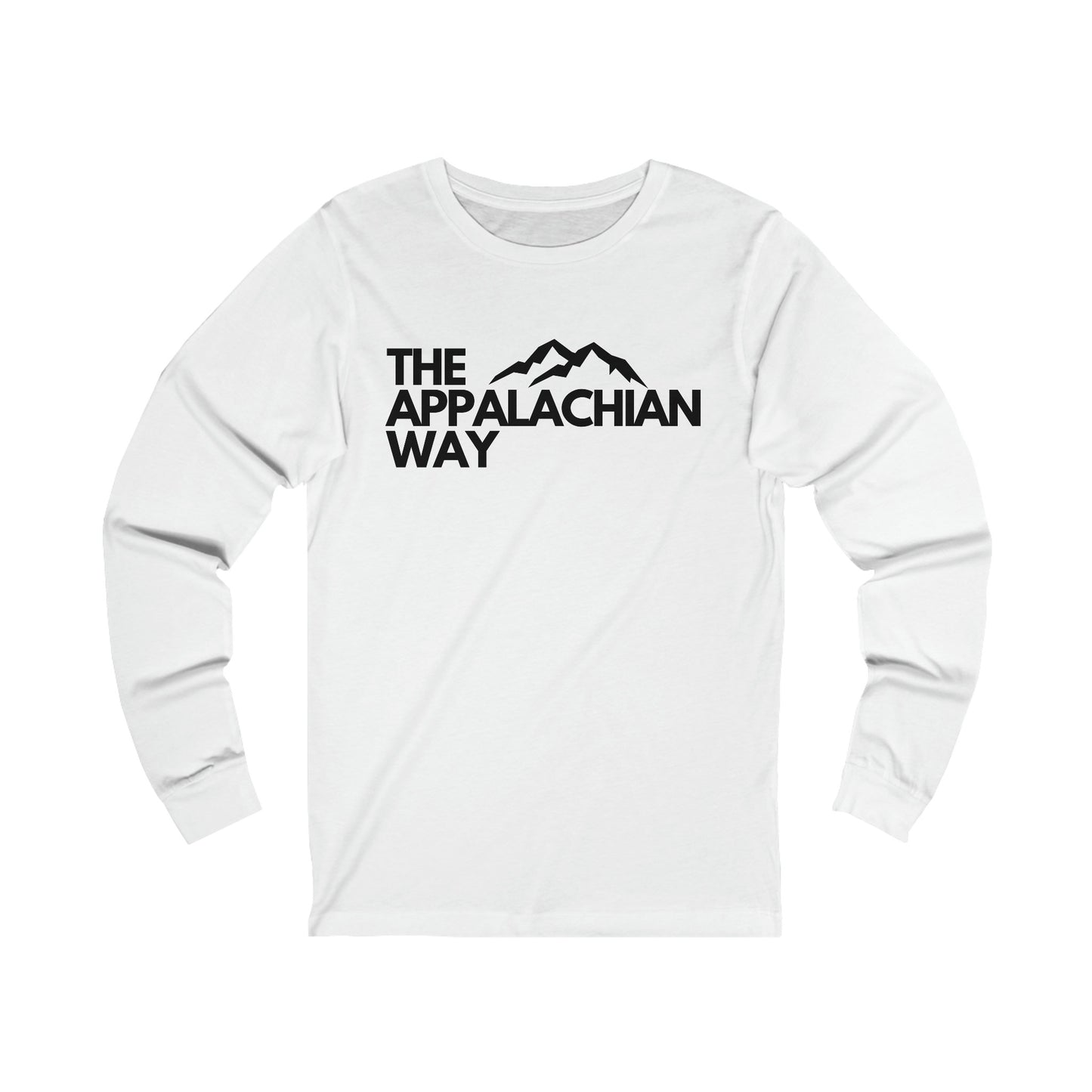 The Appalachian Way Logo Long Sleeve Shirt | Nature TShirt Men | Peak Landscape  | Mountain TShirt | Casual Unisex TShirt | Camping Shirt