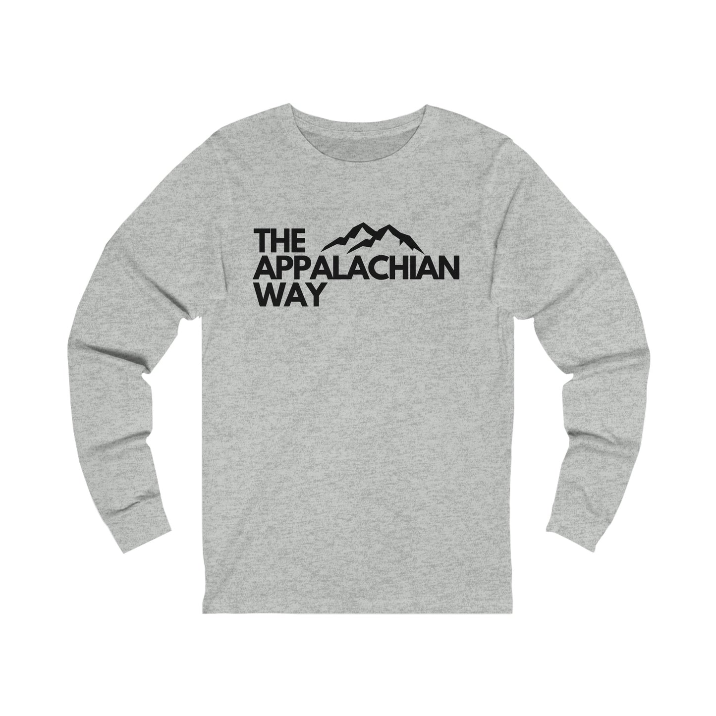 The Appalachian Way Logo Long Sleeve Shirt | Nature TShirt Men | Peak Landscape  | Mountain TShirt | Casual Unisex TShirt | Camping Shirt