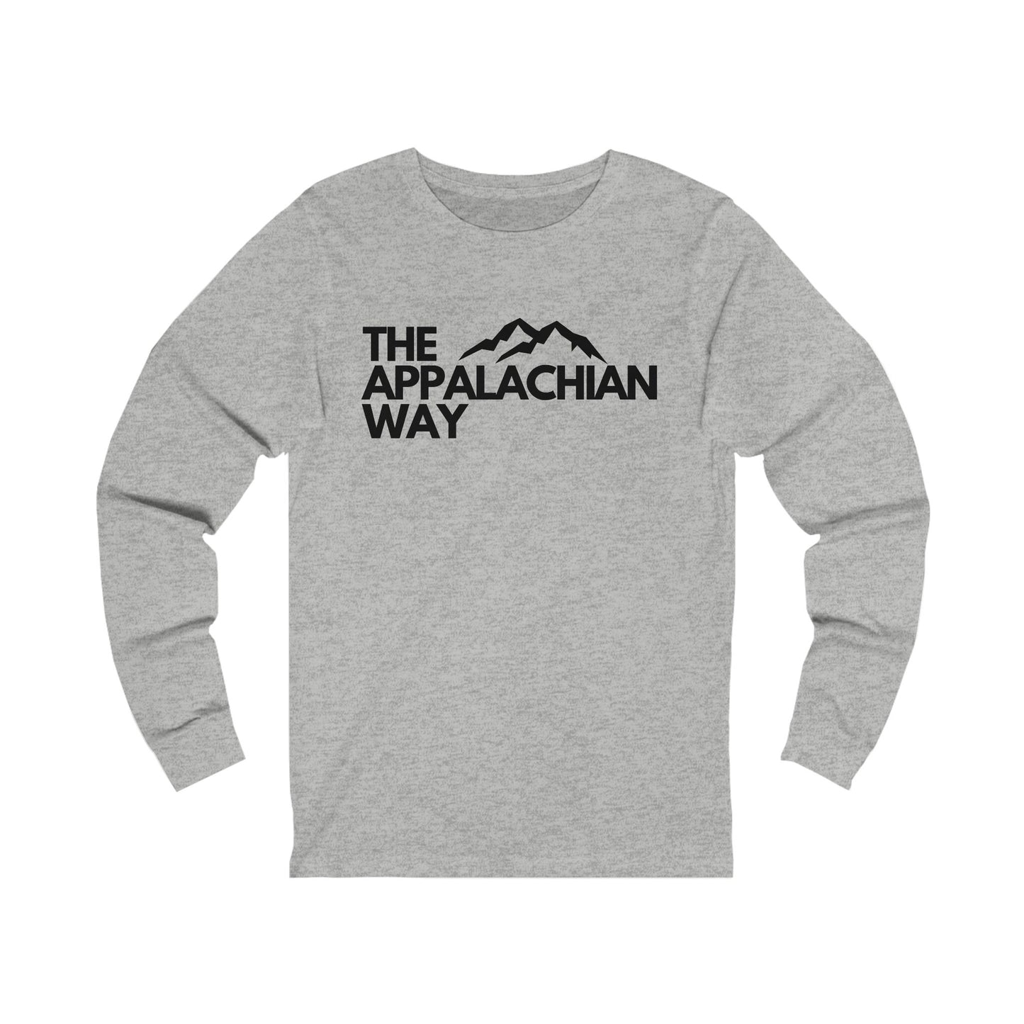 The Appalachian Way Logo Long Sleeve Shirt | Nature TShirt Men | Peak Landscape  | Mountain TShirt | Casual Unisex TShirt | Camping Shirt