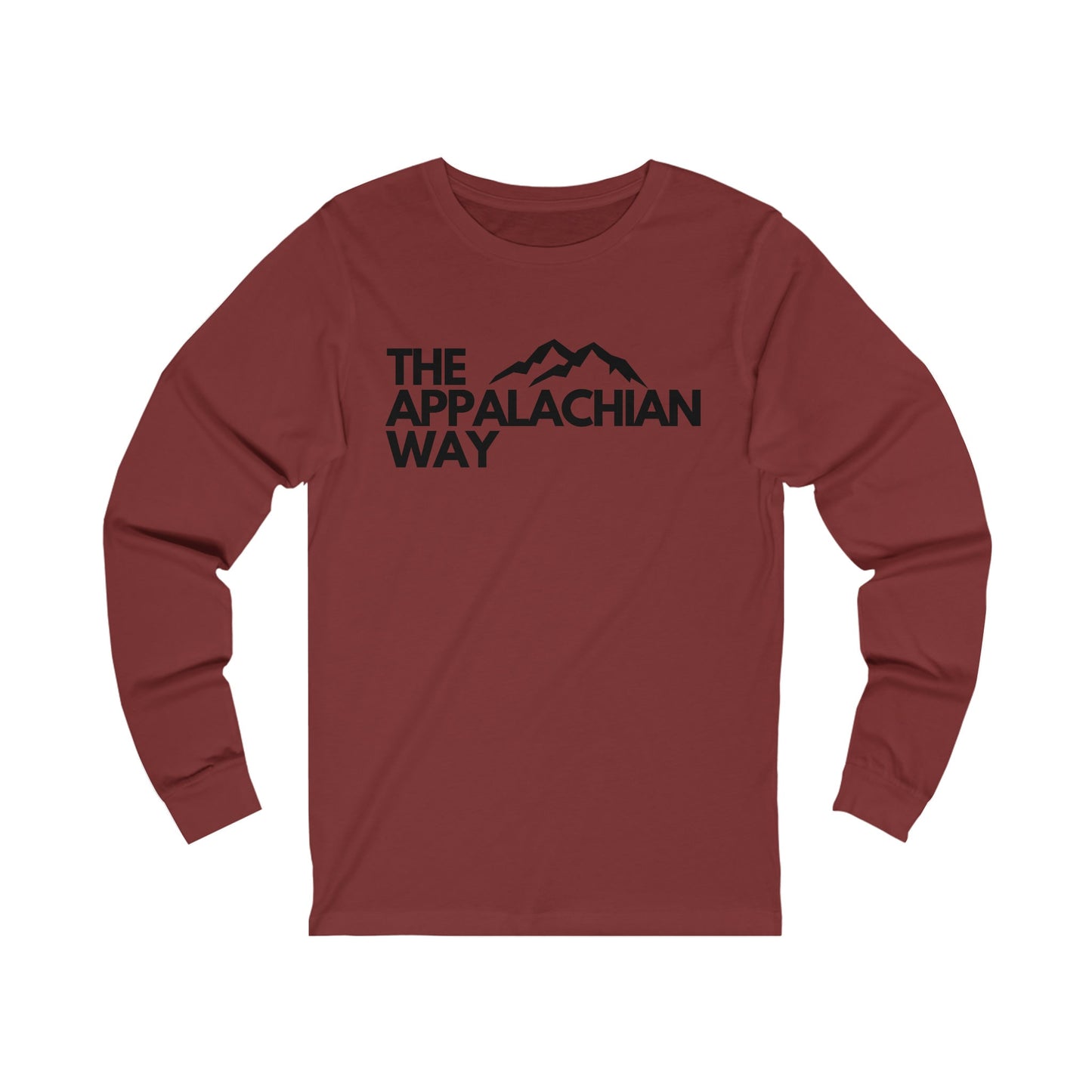 The Appalachian Way Logo Long Sleeve Shirt | Nature TShirt Men | Peak Landscape  | Mountain TShirt | Casual Unisex TShirt | Camping Shirt