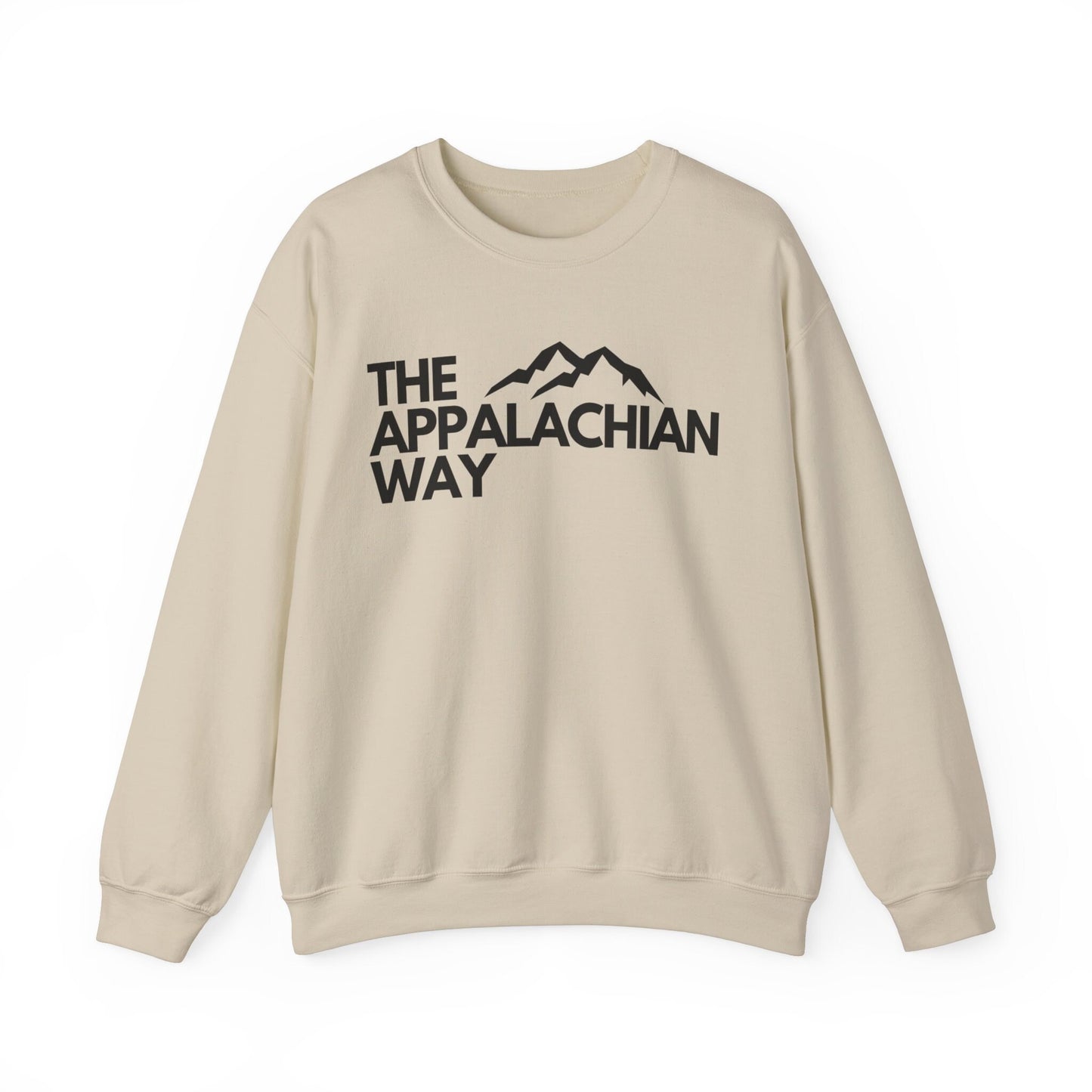 The Appalachian Way Logo Heavy Blend Crewneck Sweatshirt | lifestyle sweater, outdoors, nature, camping, hiking sweater, gifts for him her